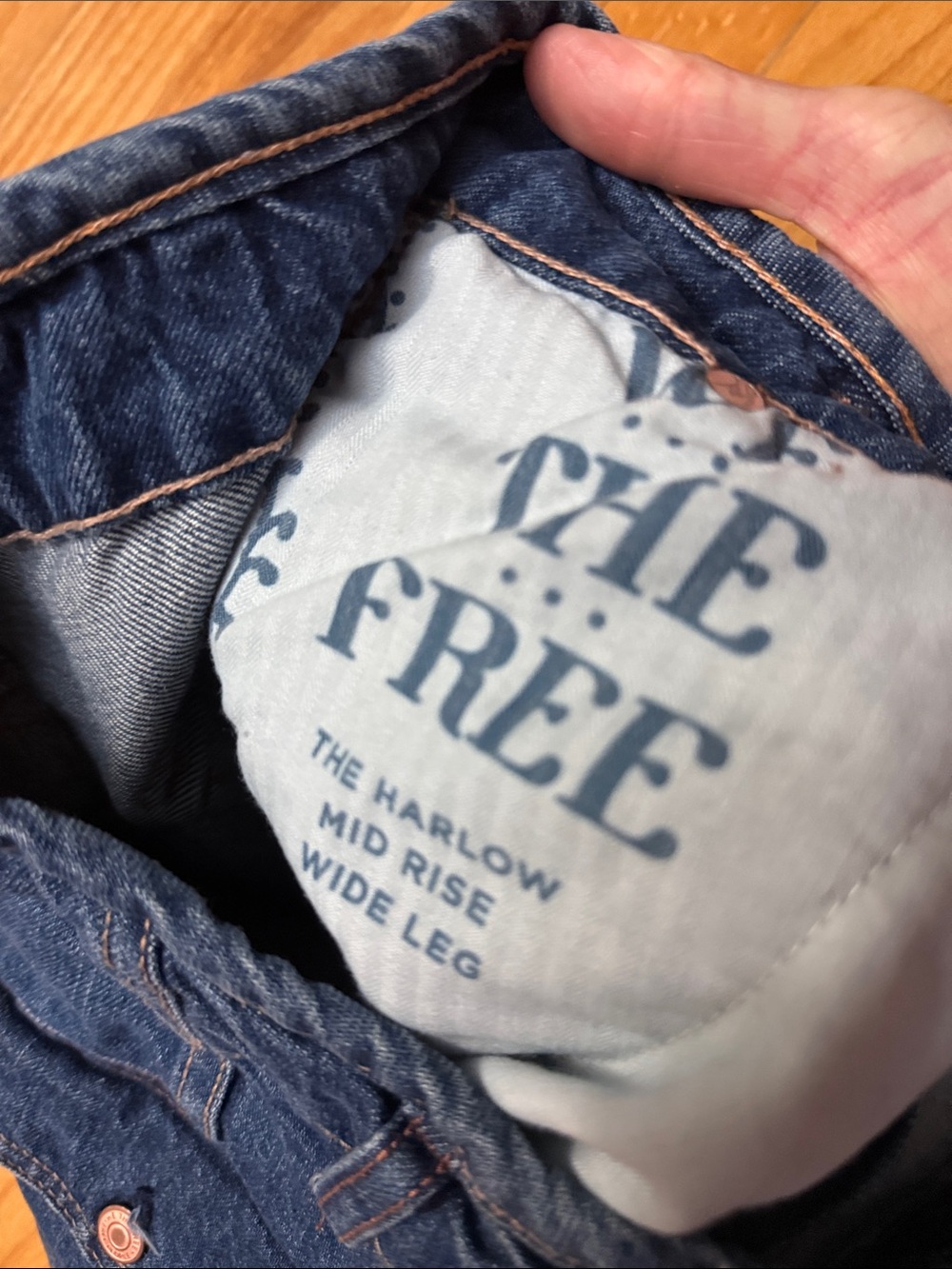 We The Free Harlow Mid- Rise Wide Leg Jeans 28 B09 - Picture 5 of 7